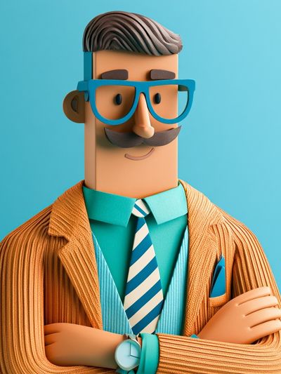 Stylish Gentleman Illustration Poster. poster print