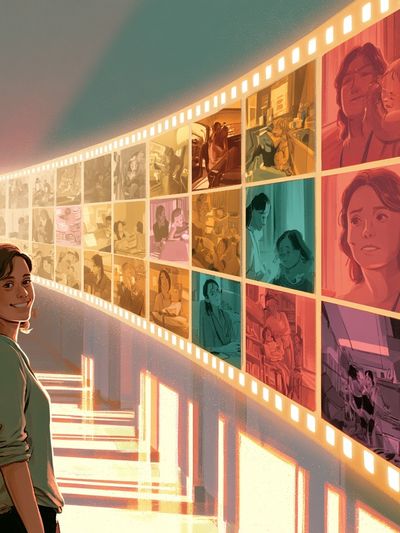 Cinema Memory Corridor Illustration Poster.