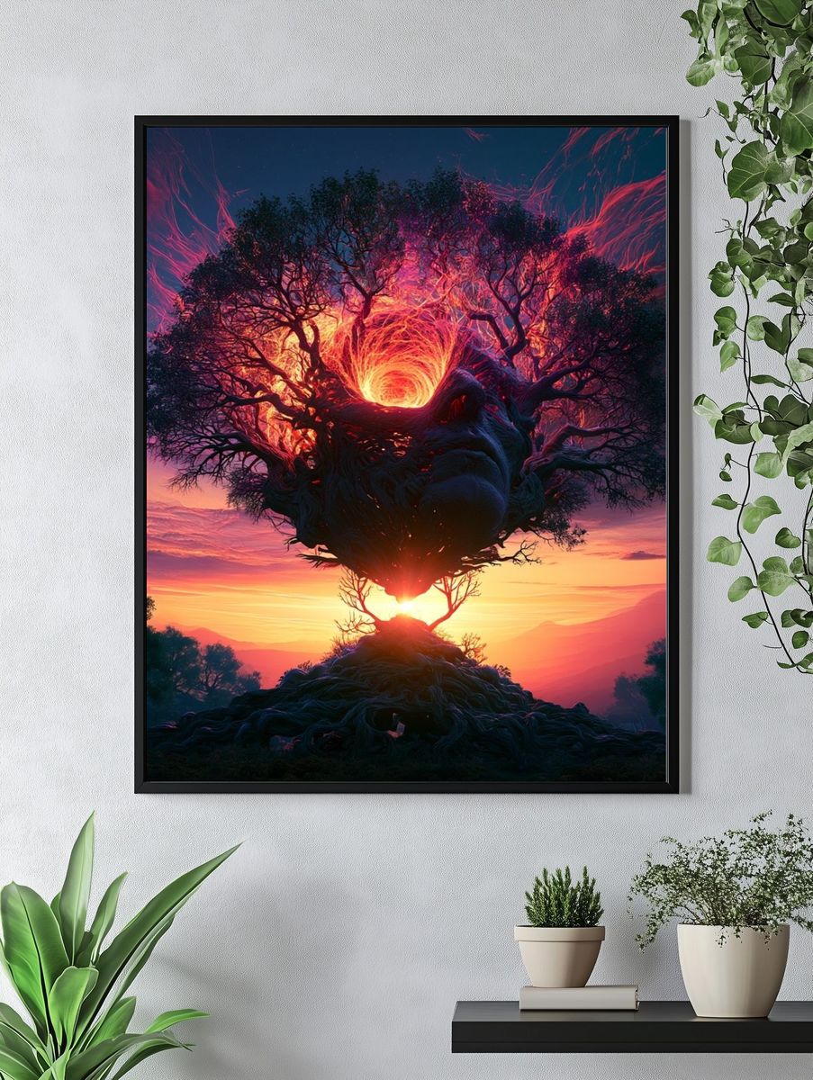 Ethereal Tree of Light Print. — room view 4