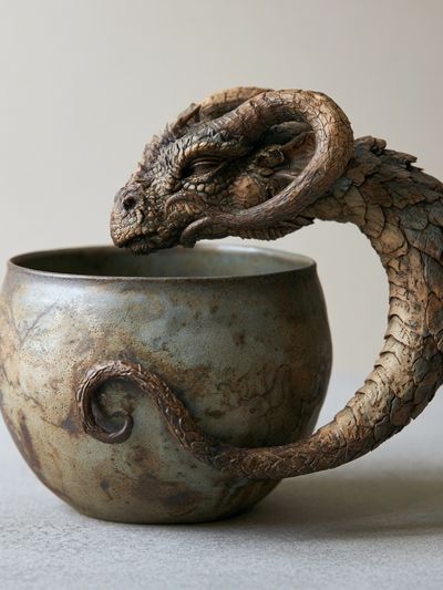 Dragon Ceramic Vessel Print.