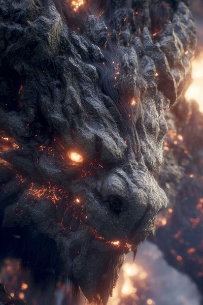 Molten Dragon Rock Poster. poster print
