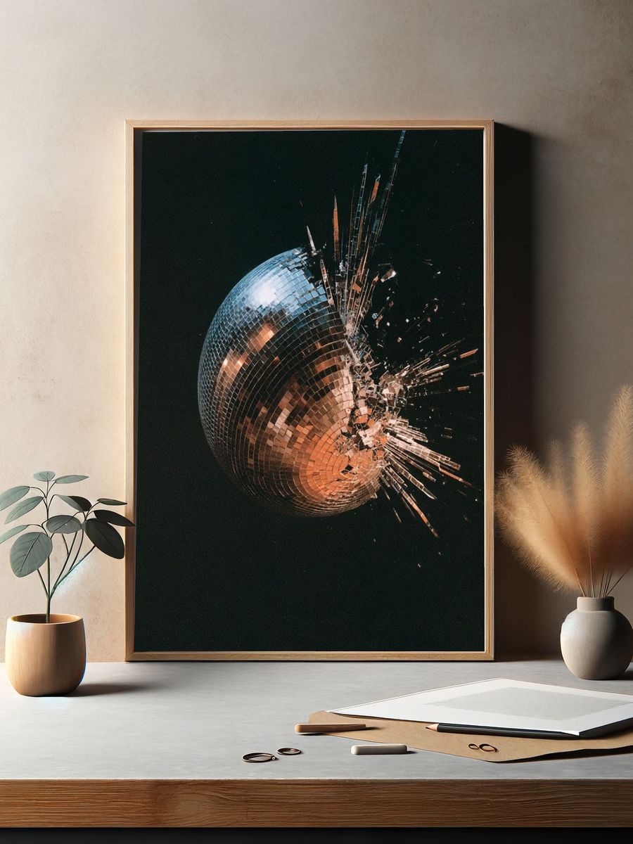 Disco Ball Explosion Print. — room view 2