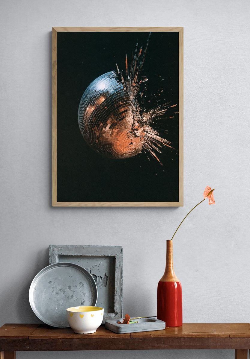 Disco Ball Explosion Print. — room view 3