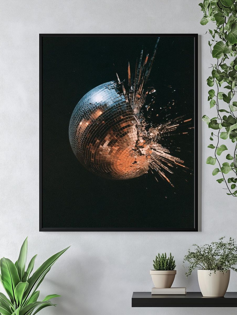 Disco Ball Explosion Print. — room view 4