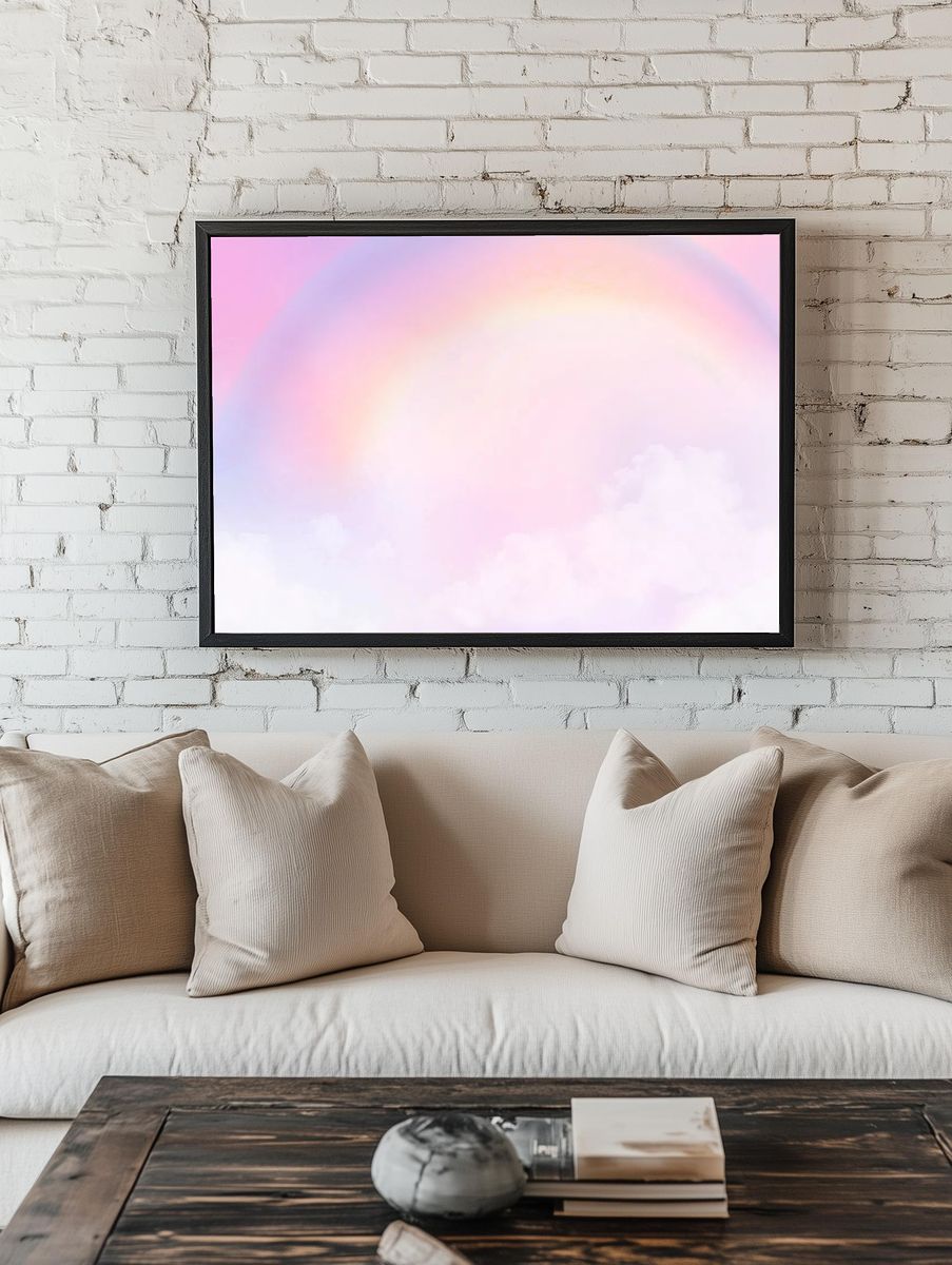 Pastel background aesthetic pink gradient room preview