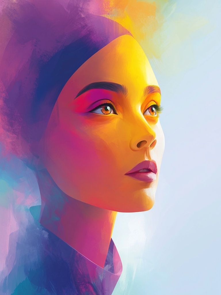 Dreamlight Portrait Illustration Poster. poster — illustration art