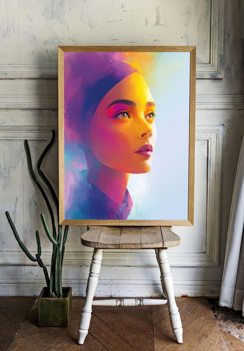 Dreamlight Portrait Illustration Poster. — room view 1