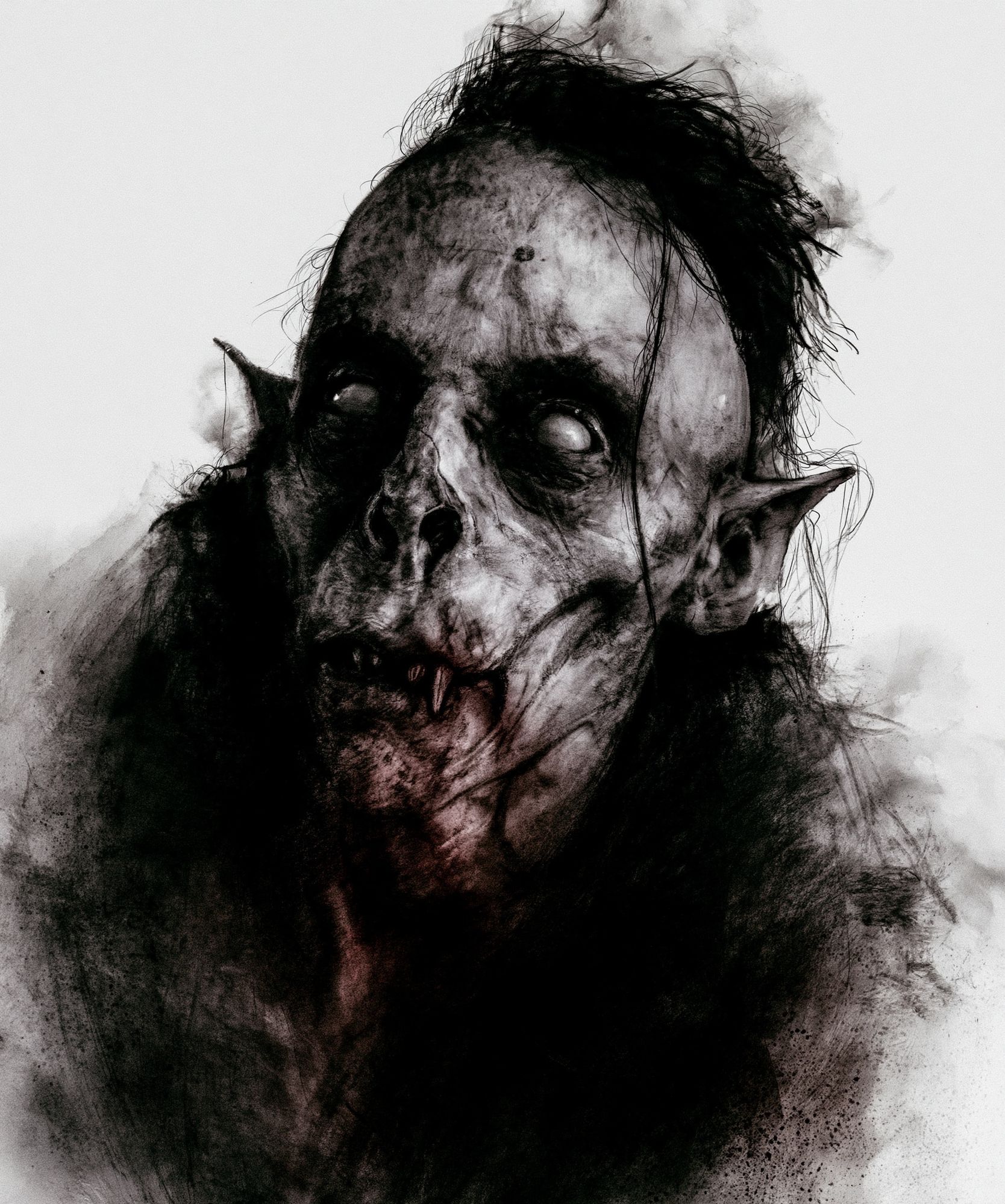 Gothic Vampire Portrait Print. poster — illustration art