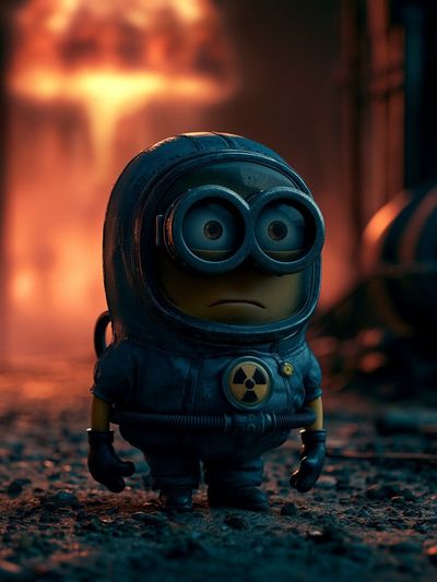 Minion in Hazmat Suit Poster.