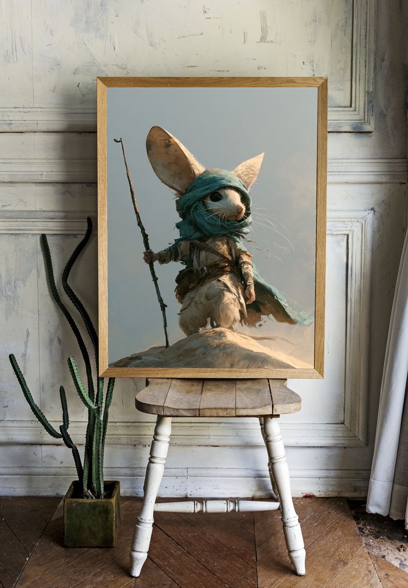 Mouse Wanderer Digital Art Poster. — room view 1
