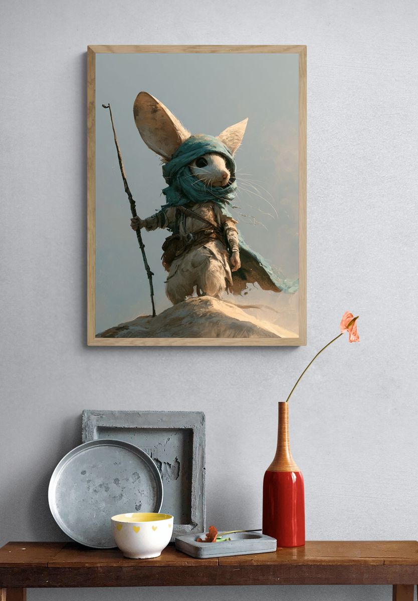 Mouse Wanderer Digital Art Poster. — room view 3