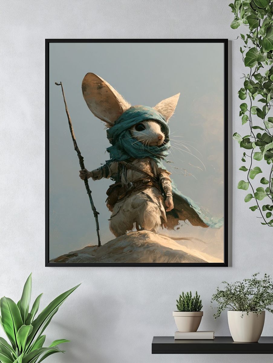 Mouse Wanderer Digital Art Poster. — room view 4