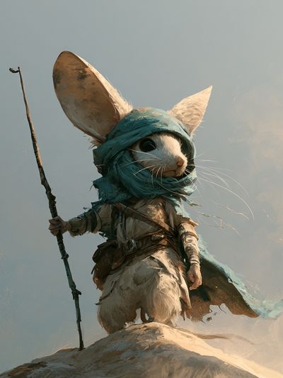Mouse Wanderer Digital Art Poster.