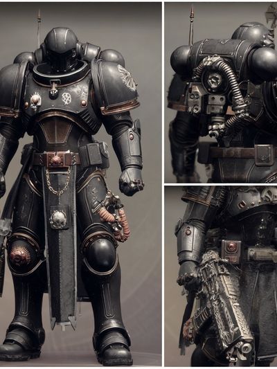 Armored Sci-Fi Warrior Poster.