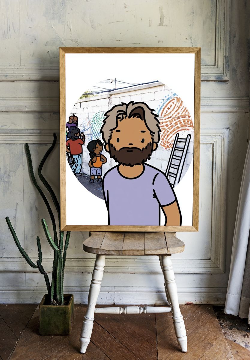 Street Art Portrait Poster. — room view 1