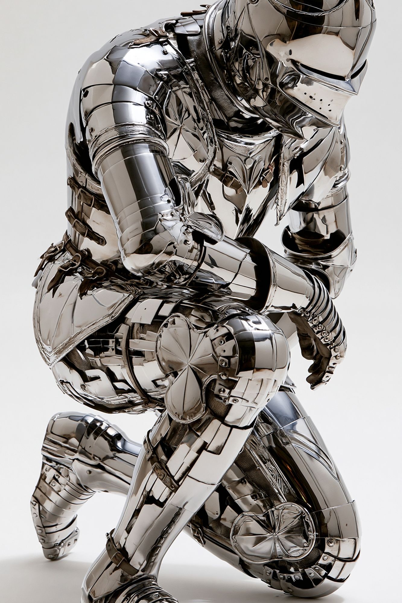 Chrome Knight Sculpture Poster. poster detail