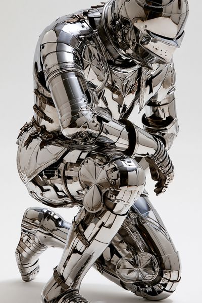 Chrome Knight Sculpture Poster. poster
