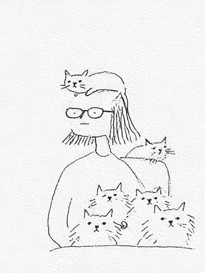 Cat Lover Line Art Poster. poster print