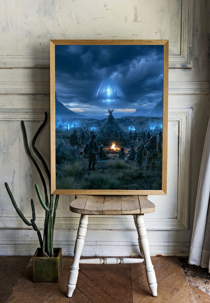 Alien Desert Ritual Sci-Fi Poster. room preview