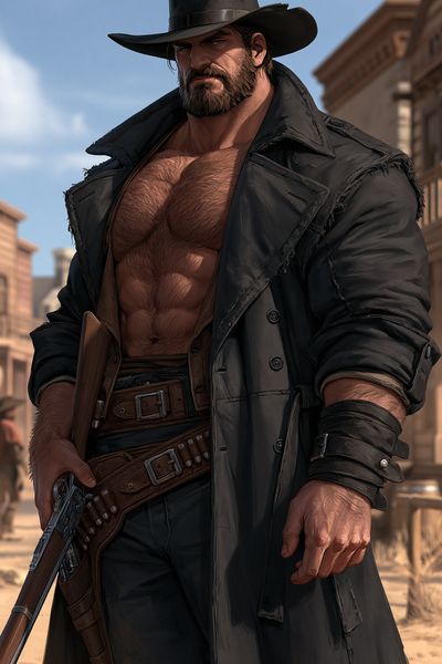 Cowboy Gunslinger — Illustration Print.