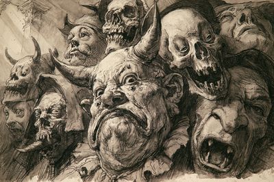Skull Horde Dark Fantasy Print.