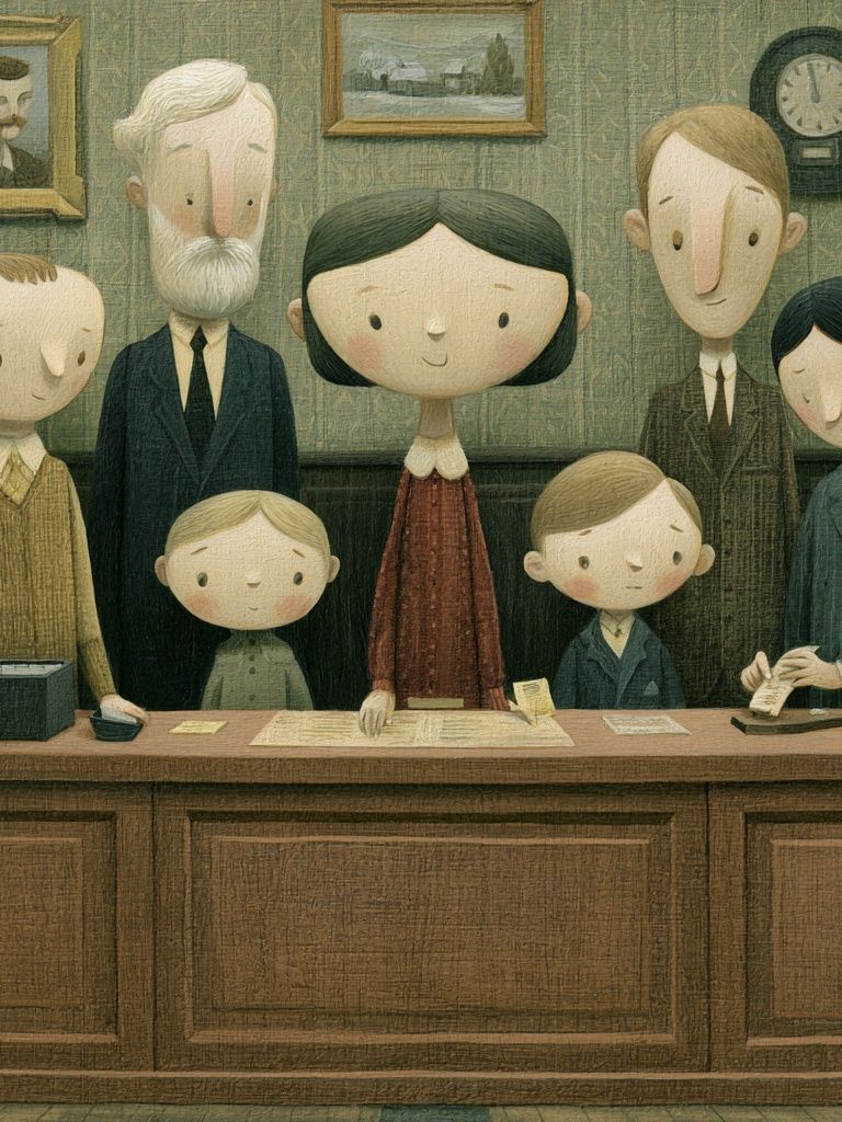 Family Portrait Illustration Poster. poster detail