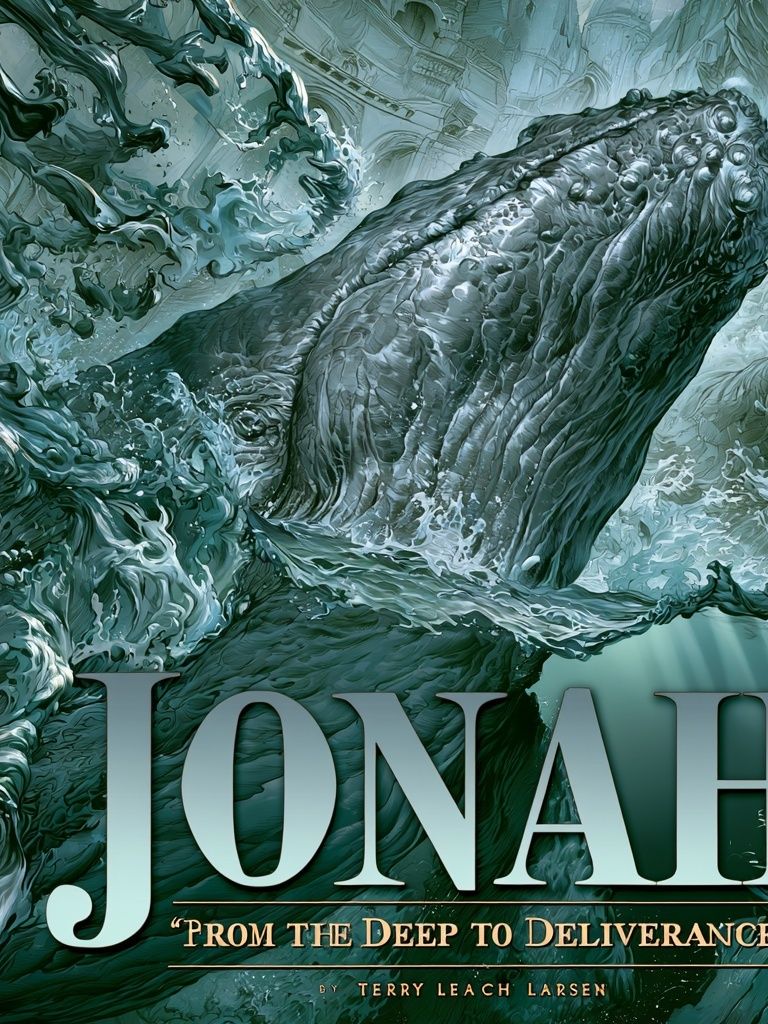 Jonah Whale Illustration Poster. poster detail