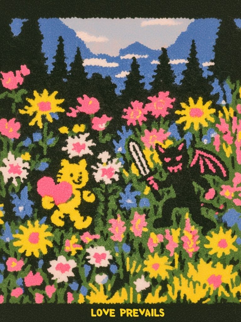 Love Prevails Floral Illustration Poster. poster — illustration art