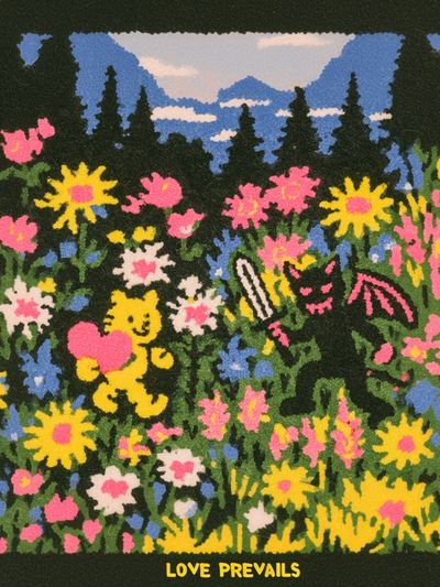 Love Prevails Floral Illustration Poster. poster