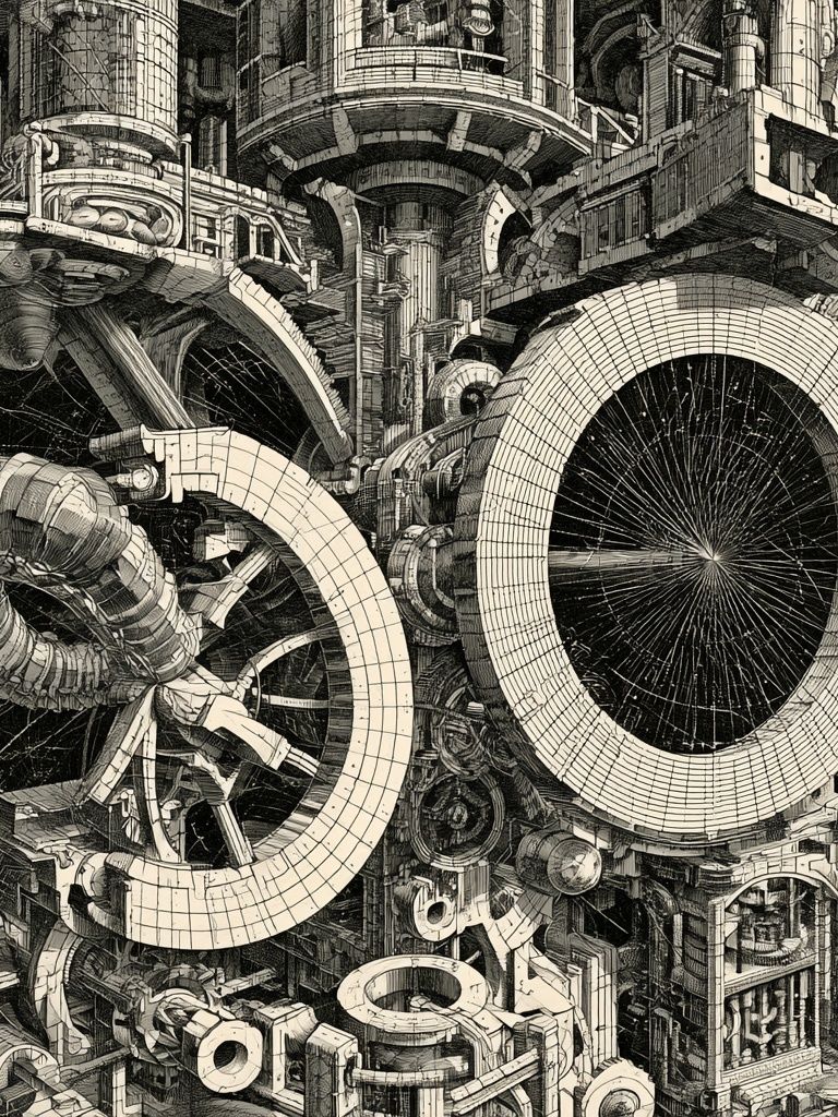 Mechanical Orbit — Illustration Print. poster — illustration art