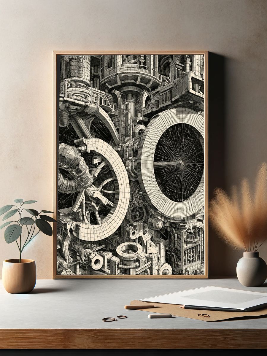 Mechanical Orbit — Illustration Print. — room view 2