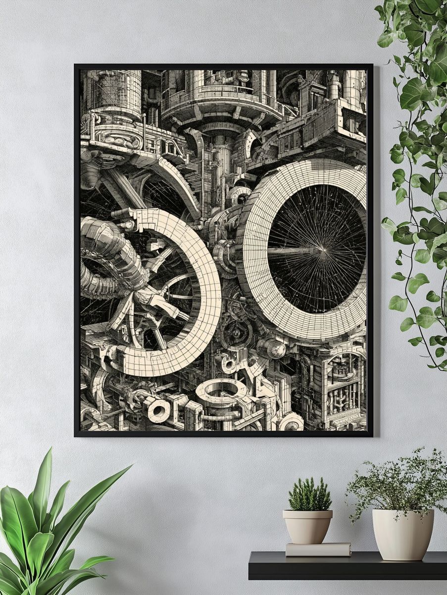 Mechanical Orbit — Illustration Print. — room view 4