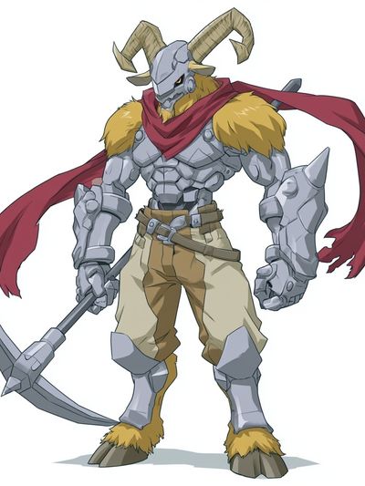 Horned Warrior Digital Art Print. poster