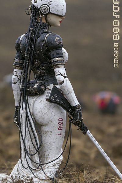 Cybernetic Warrior — Sci-Fi Print.