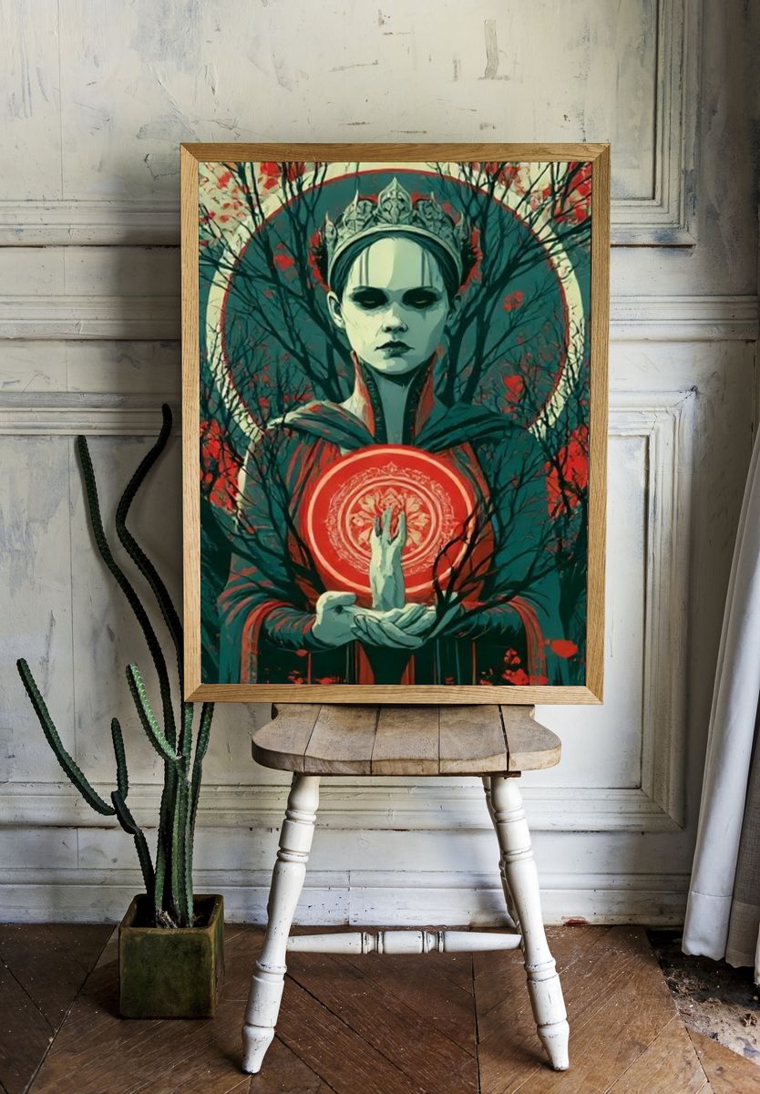 Dark Queen Surrealism Poster. room preview