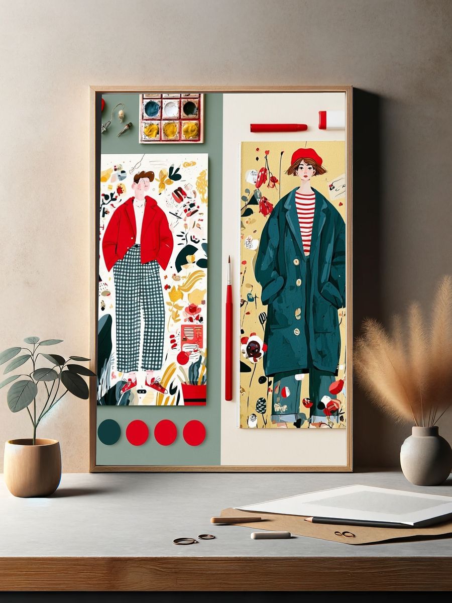 Fashion Illustration Poster. — room view 2