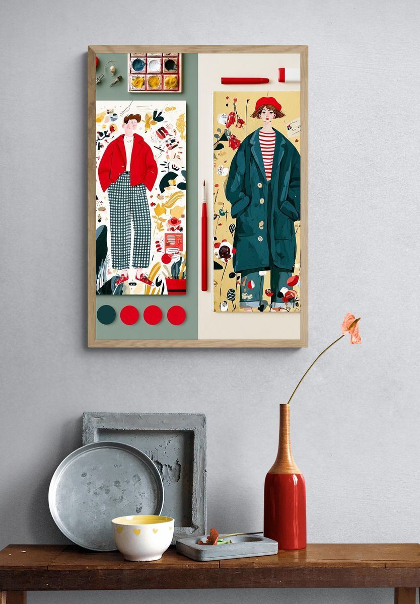 Fashion Illustration Poster. — room view 3