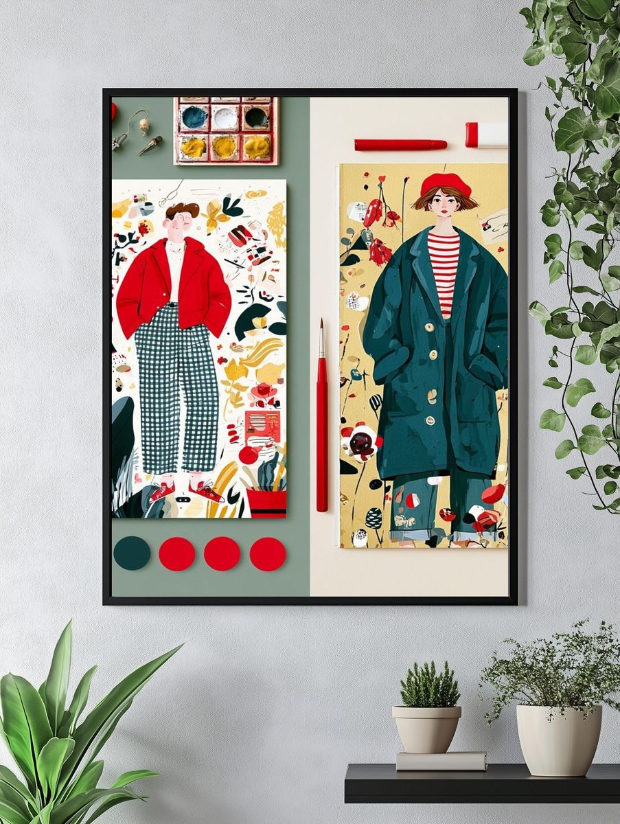 Fashion Illustration Poster. — room view 4