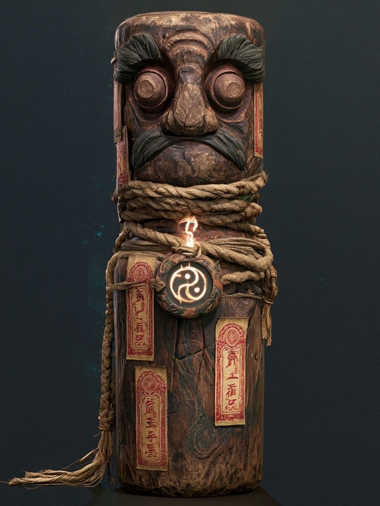 Mystic Totem Digital Art Poster. poster — illustration art