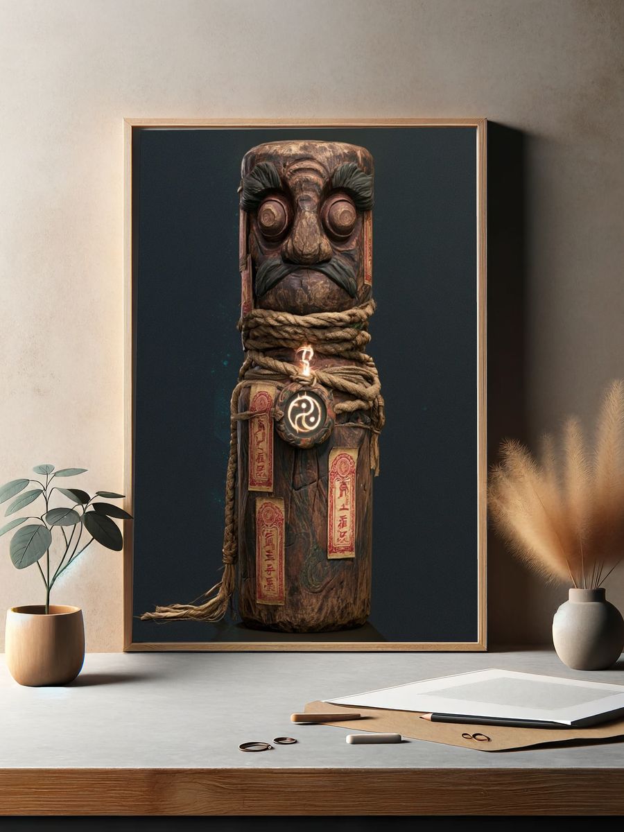 Mystic Totem Digital Art Poster. — room view 2
