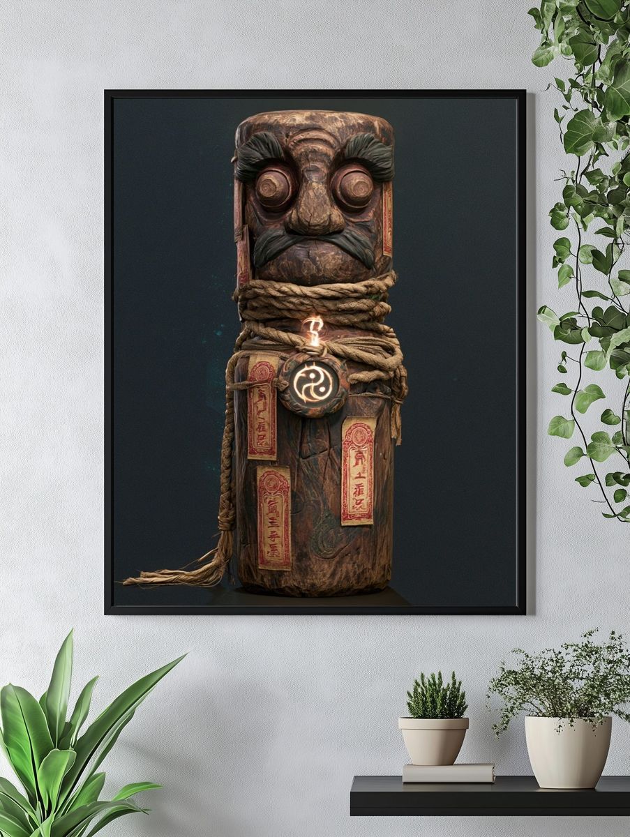 Mystic Totem Digital Art Poster. — room view 4