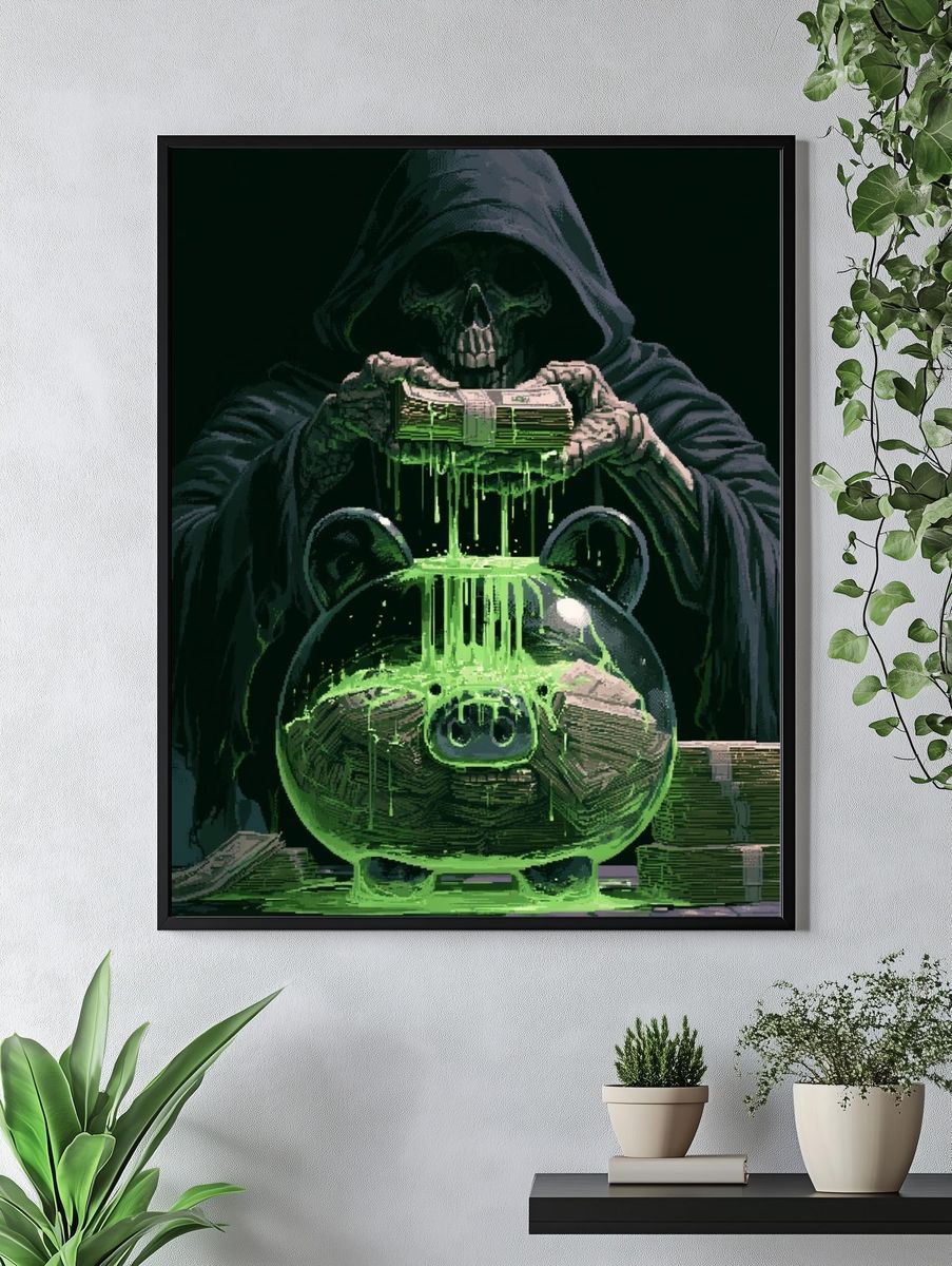 Grim Reaper Cash Flow Poster. — room view 4