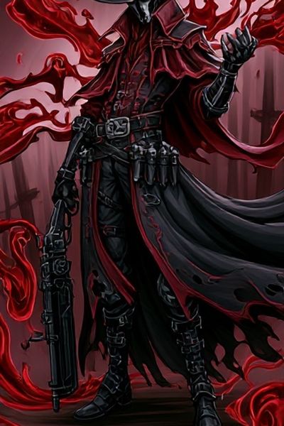 Crimson Gunslinger Digital Art Print.