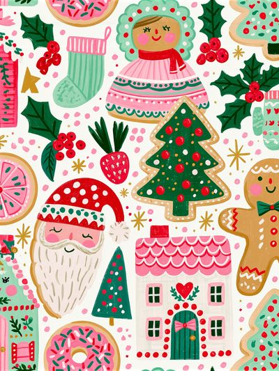 Christmas Gingerbread Village Poster. poster