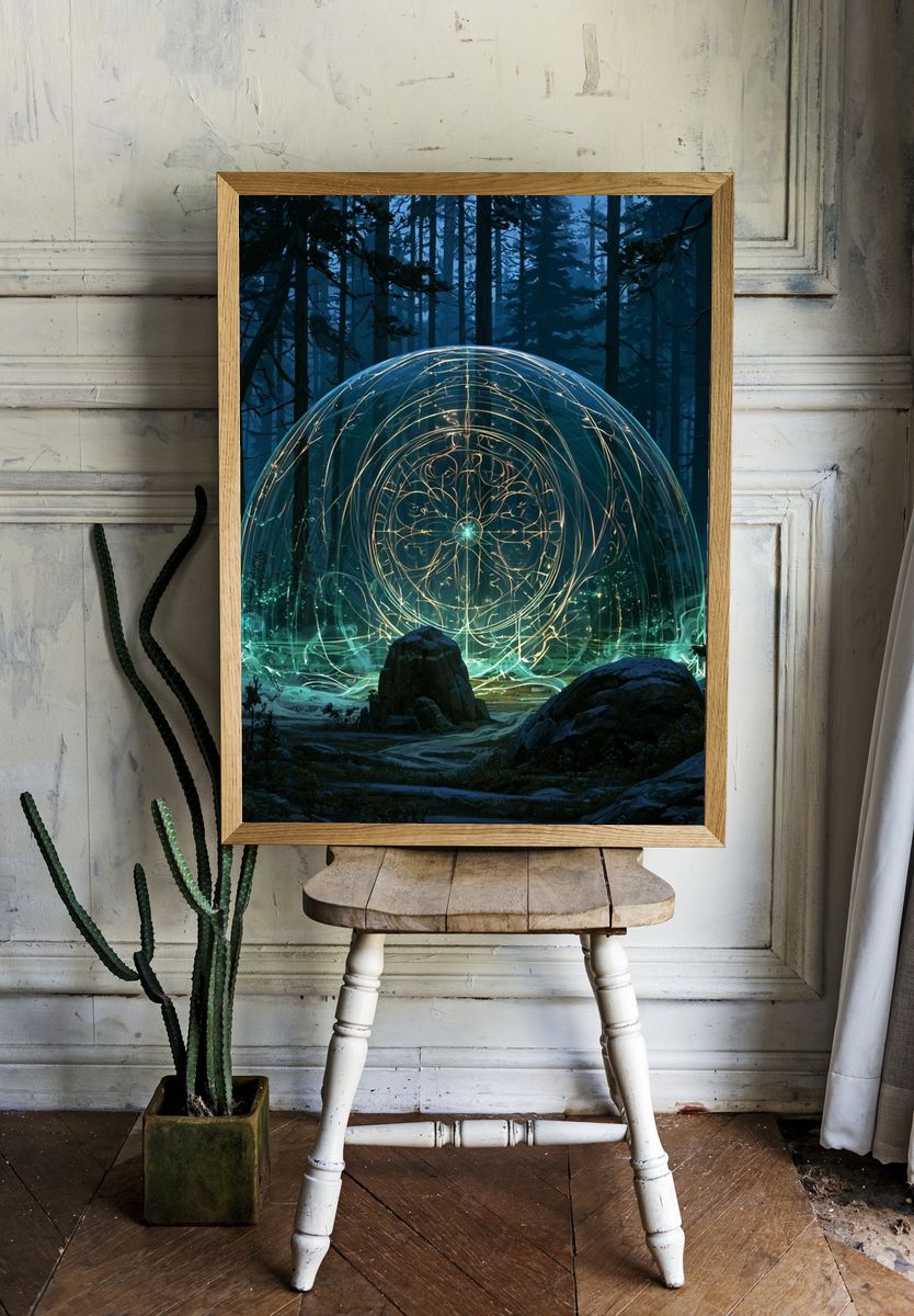 Enchanted Forest Orb Print. — room view 1