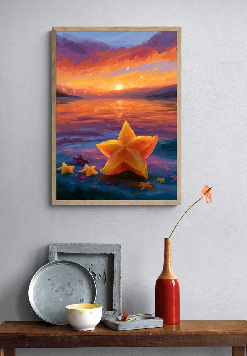 Dogfight Spitfire Illustration Poster. — room view 3