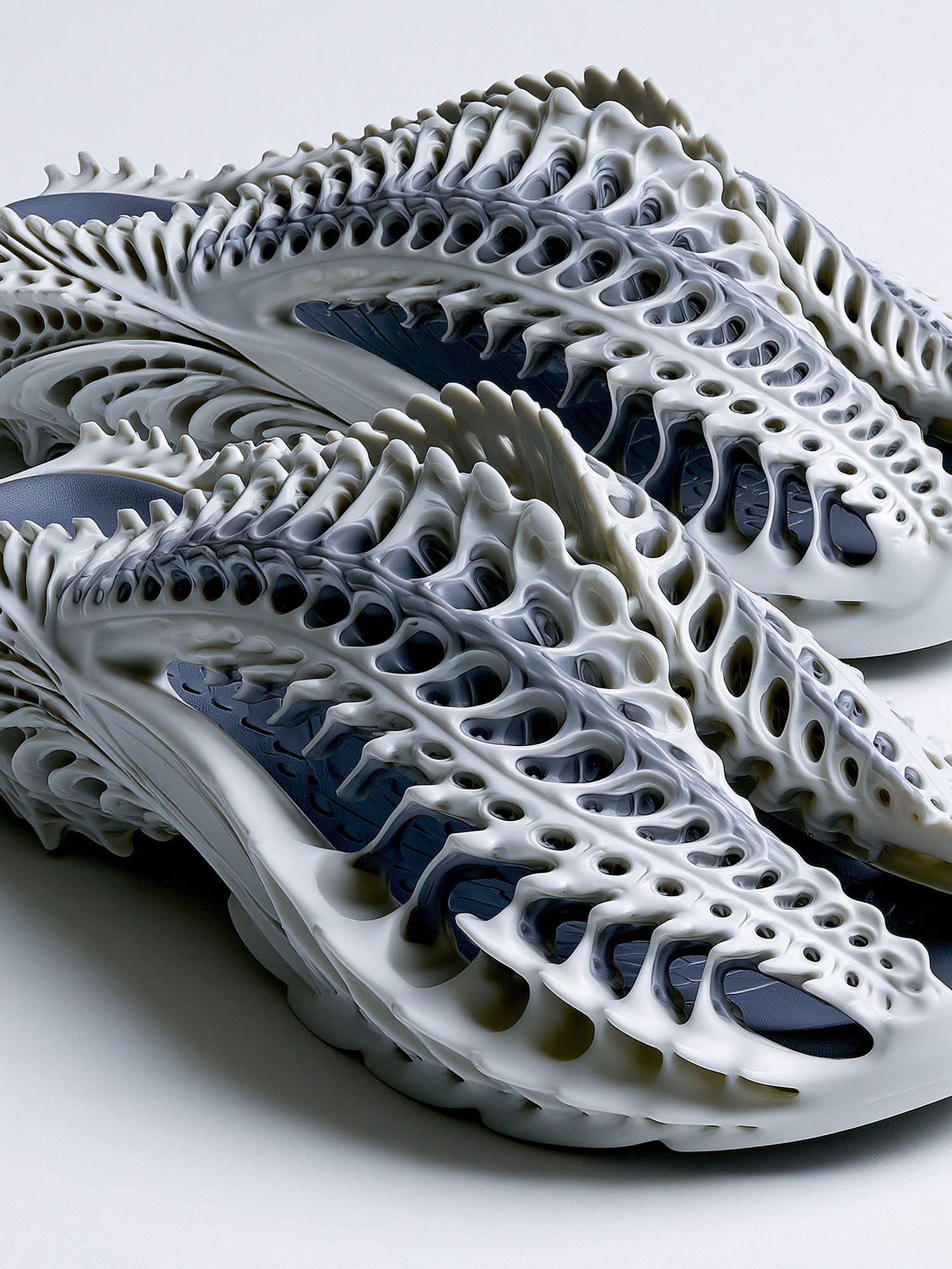 Futuristic Sculptural Sneakers Print. poster detail