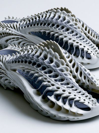 Futuristic Sculptural Sneakers Print.