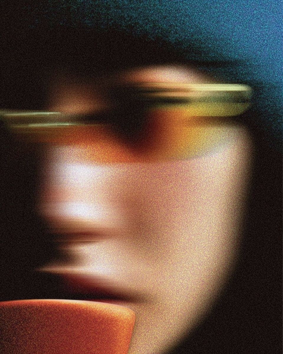 Blurred Portrait Digital Art Print. poster — illustration art