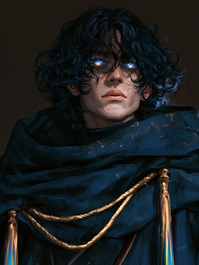 Celestial Portrait Digital Art Poster. poster detail